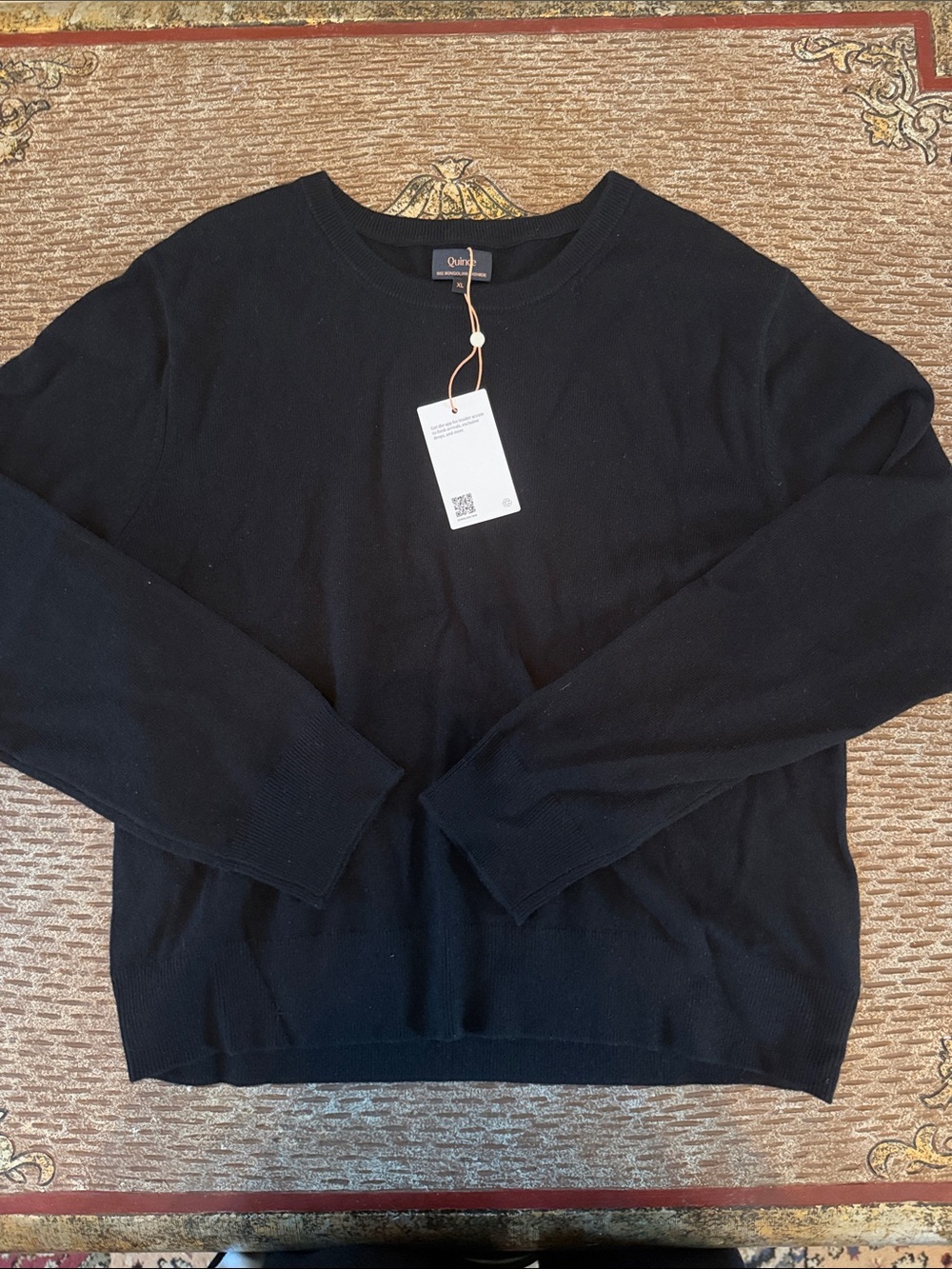 Quince Mongolian Cashmere Crewneck Sweater XL
